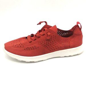 Not Rated Womens Sneaker Red Lace Up‎ Perforated Top Round Toe Low Top 8.5
